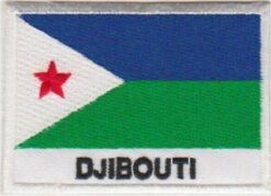 Djibouti vlag stoffen opstrijk patch
