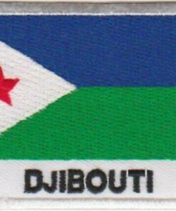 Djibouti vlag stoffen opstrijk patch