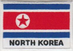 Noord-Korea vlag stoffen opstrijk patch