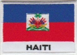Haiti vlag stoffen opstrijk patch