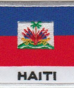 Haiti vlag stoffen opstrijk patch