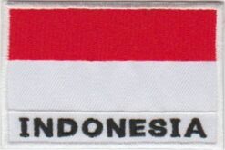 Indonesie vlag stoffen opstrijk patch