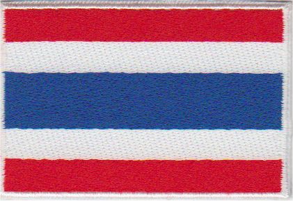 Thailand vlag stoffen opstrijk patch