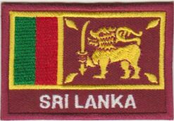 Sri Lanka vlag stoffen opstrijk patch