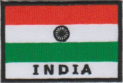 Écusson thermocollant avec drapeau de l'Inde