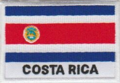 Costa Rica vlag stoffen opstrijk patch