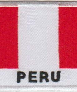 Peru vlag stoffen opstrijk patch