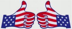 USA thumbs up (Amerikaanse vlag) sticker set