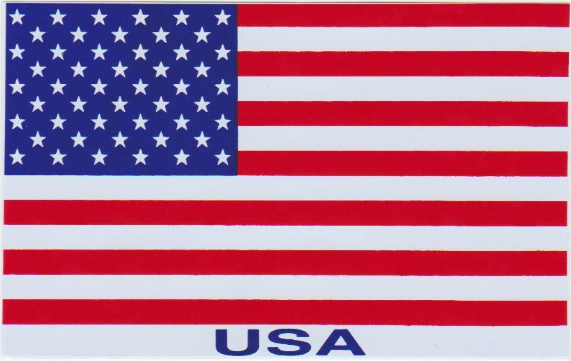 Aufkleber mit USA-Flagge