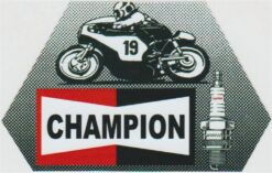 Sticker Bougies Champion