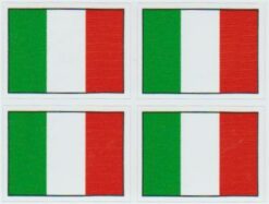 Aufkleberbogen mit italienischer Flagge