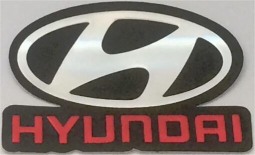 Hyundai metallic sticker