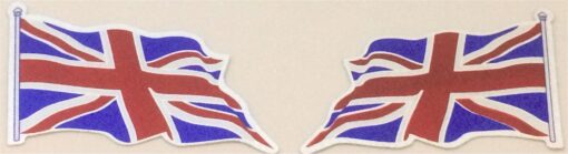 Union Jack (Engelse vlag) chrome sticker set