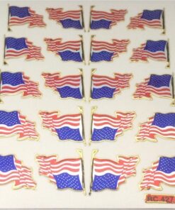 USA vlag metallic stickervel