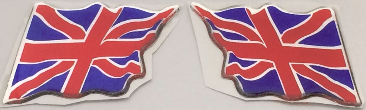 Union Jack vlag 3D doming sticker set