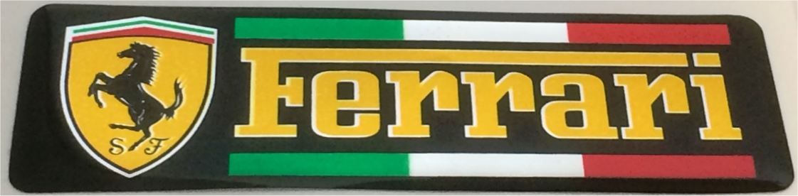 Ferrari 3D doming sticker