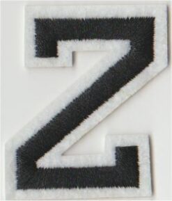 Letter Z stoffen opstrijk patch