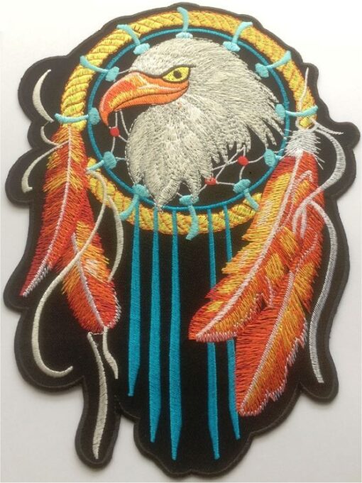 Indian Eagle Feather stoffen opstrijk patch