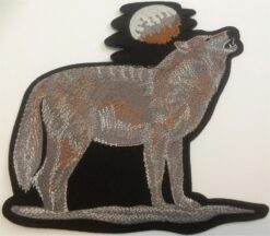 Howling Wolf Applique Iron On Patch