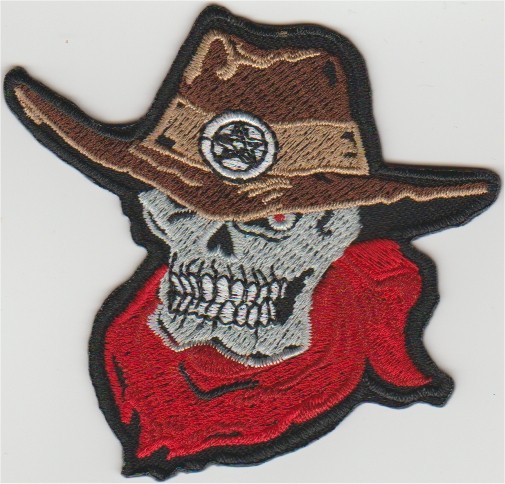 Cowboy Skull stoffen opstrijk patch