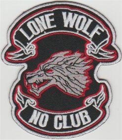 Écusson thermocollant Lone Wolf No Club