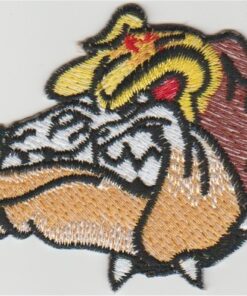 Bulldog stoffen opstrijk patch