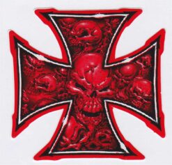 Sticker tête de mort croix celtique