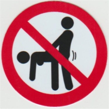 Verboden doggystyle sticker