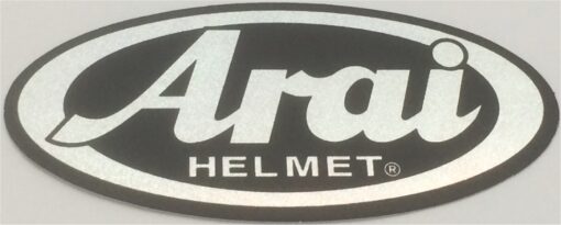 Chromaufkleber für den Arai-Helm
