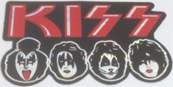 Kiss chrome sticker