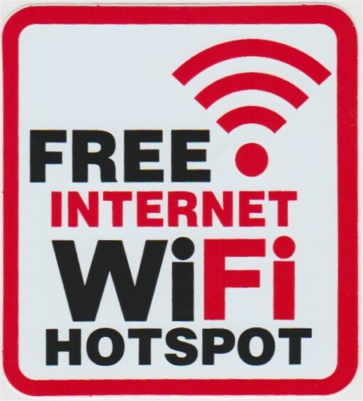 Autocollant Wi-Fi Hotspot gratuit