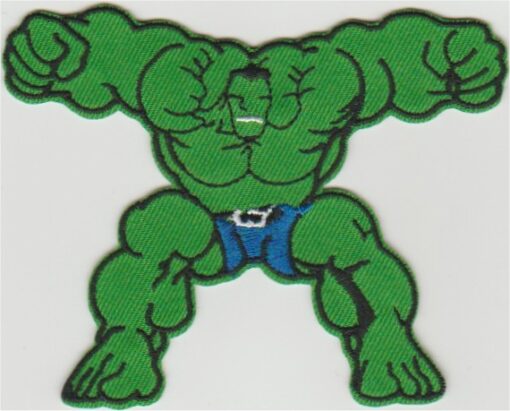 Le patch thermocollant appliqué Hulk