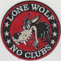Écusson thermocollant Lone Wolf No Club