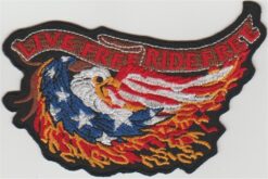 Live Free Ride Free Applique fer sur Patch