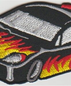 Raceauto stoffen opstrijk patch