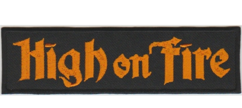 Écusson thermocollant High on Fire appliqué