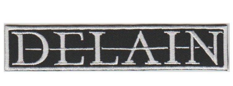 Delain stoffen opstrijk patch