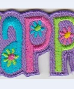 Happy stoffen opstrijk patch