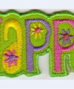 Happy stoffen opstrijk patch