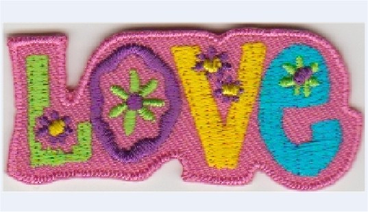 Patch thermocollant Love appliqué