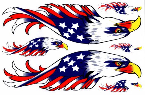 USA vlag Eagle sticker set