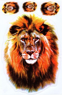 Löwe-Aufkleberblatt