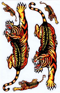 Tiger-Aufkleberblatt