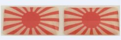 Japanse Kamikaze vlag 3D doming sticker set