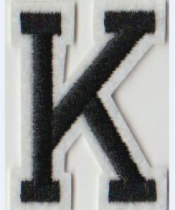 Letter K stoffen opstrijk patch