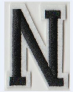 Letter N stoffen opstrijk patch