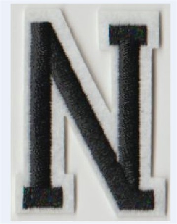 Buchstabe N Applikation zum Aufbügeln