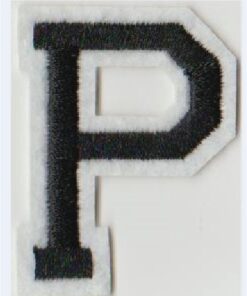 Letter P stoffen opstrijk patch