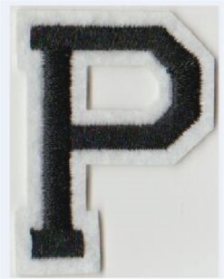 Letter P stoffen opstrijk patch