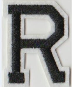 Letter R stoffen opstrijk patch